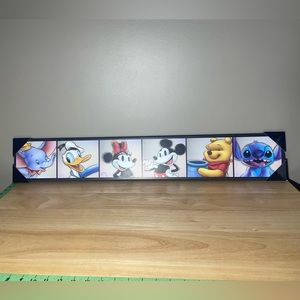 Disney 100 Wall Art - Minnie and Mickey Mouse, Stitch, Dumbo, Pooh, Daffy Duck